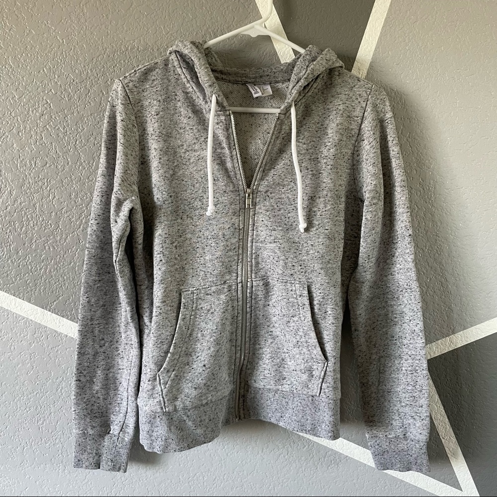 H&M Speckled Gray Zip Up